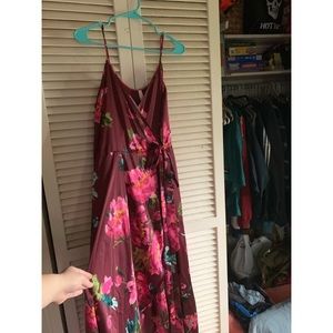 Xhilaration Floral Silk High Low Dress Size XL